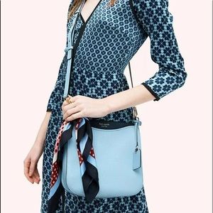 Kate Spade Margaux Large pebble crossbody blue